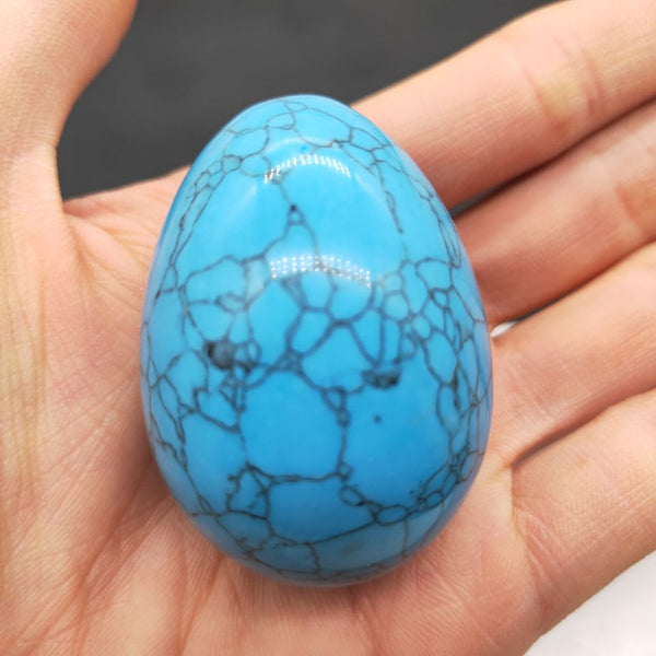 Blue Turquoise Stone Egg-ToShay.org