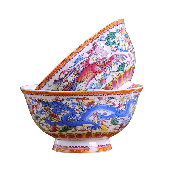 Dragon Painted Ceramic Tea Cups-ToShay.org