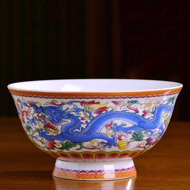 Dragon Painted Ceramic Tea Cups-ToShay.org