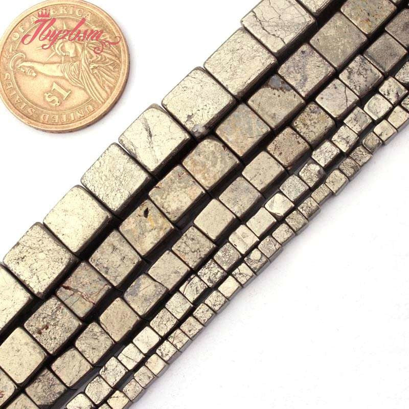 Copper Pyrite Cube Beads-ToShay.org
