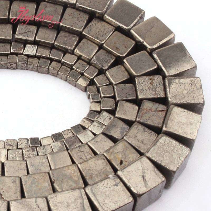 Copper Pyrite Cube Beads-ToShay.org