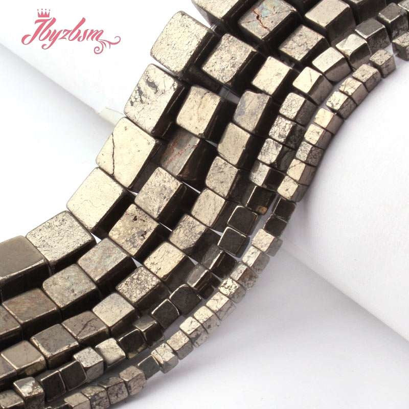 Copper Pyrite Cube Beads-ToShay.org