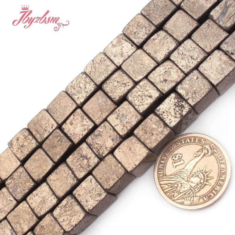 Copper Pyrite Cube Beads-ToShay.org