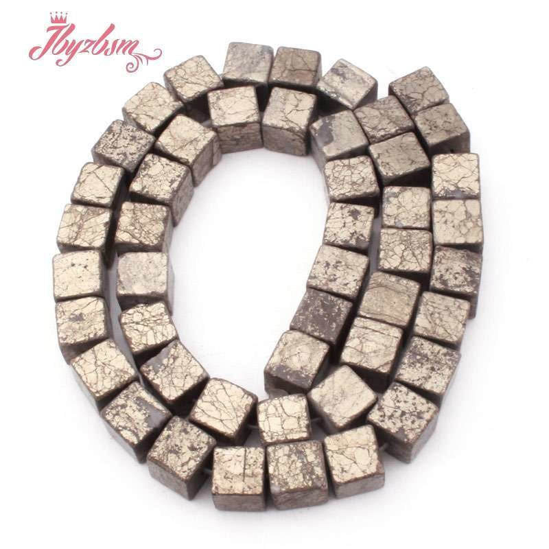 Copper Pyrite Cube Beads-ToShay.org