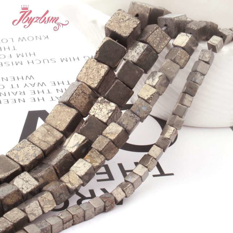 Copper Pyrite Cube Beads-ToShay.org