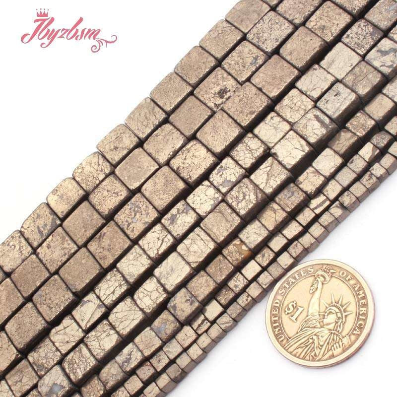 Copper Pyrite Cube Beads-ToShay.org