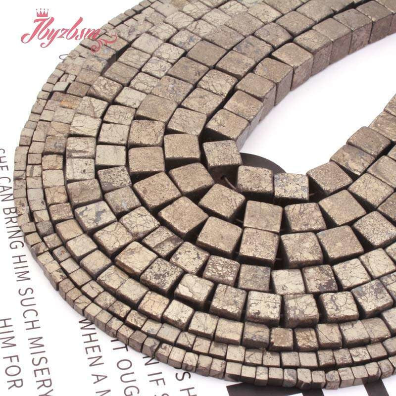 Copper Pyrite Cube Beads-ToShay.org