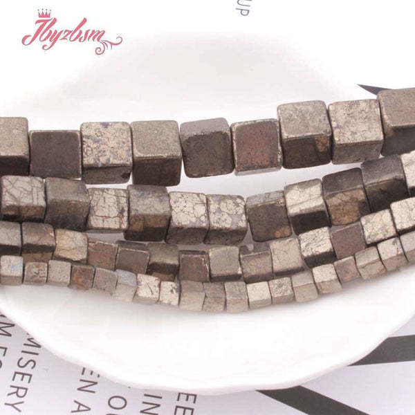 Copper Pyrite Cube Beads-ToShay.org
