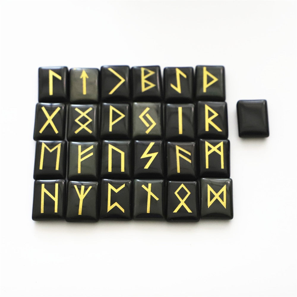 Black Obsidian Rune Set-ToShay.org