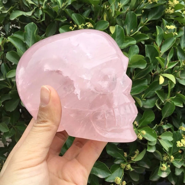 Pink Rose Quartz Crystal Skull-ToShay.org