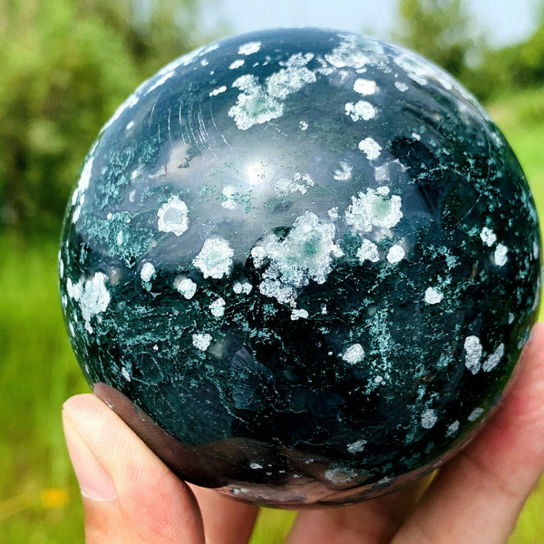 Green Moss Agate Ball-ToShay.org