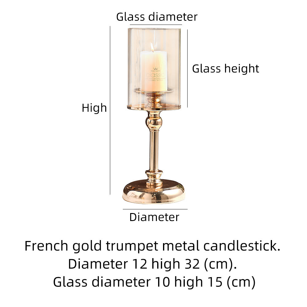 Gold Glass Candle Holders-ToShay.org
