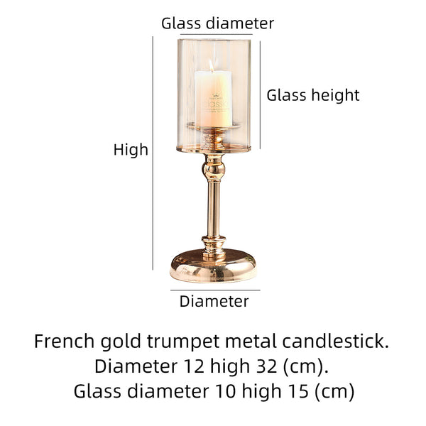 Gold Glass Candle Holders-ToShay.org