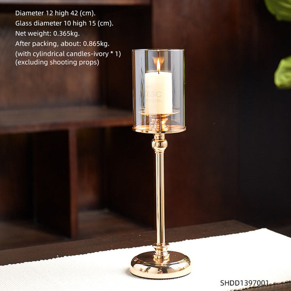 Gold Glass Candle Holders-ToShay.org