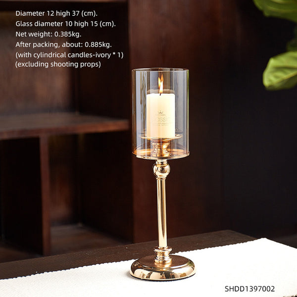 Gold Glass Candle Holders-ToShay.org