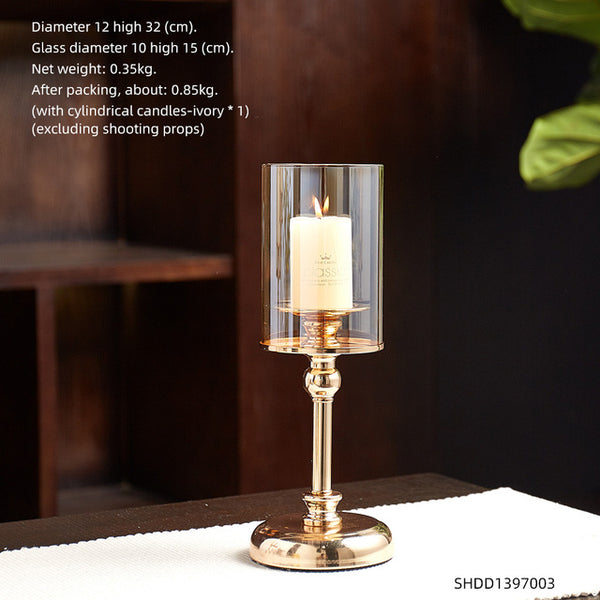 Gold Glass Candle Holders-ToShay.org