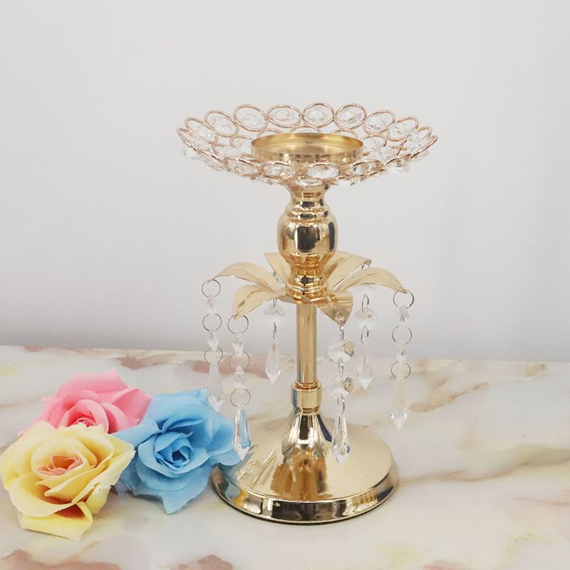 Gold Crystal Candle Holder-ToShay.org