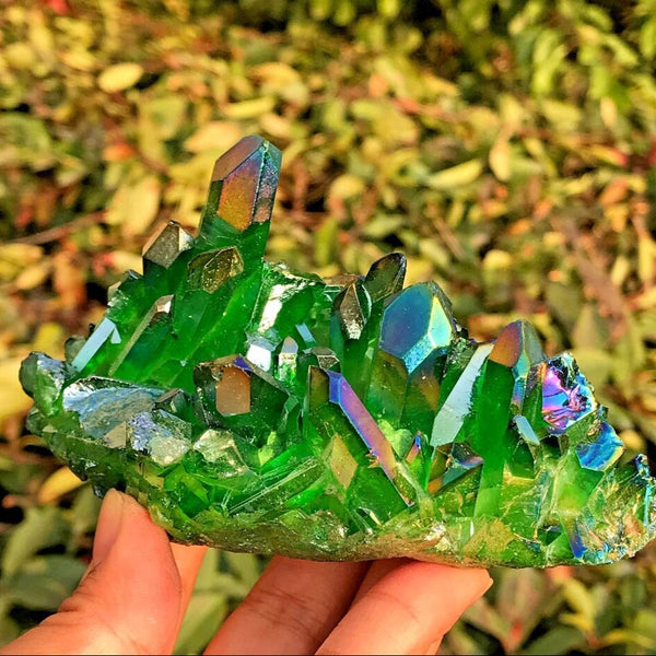 Green Angel Aura Crystal Cluster-ToShay.org