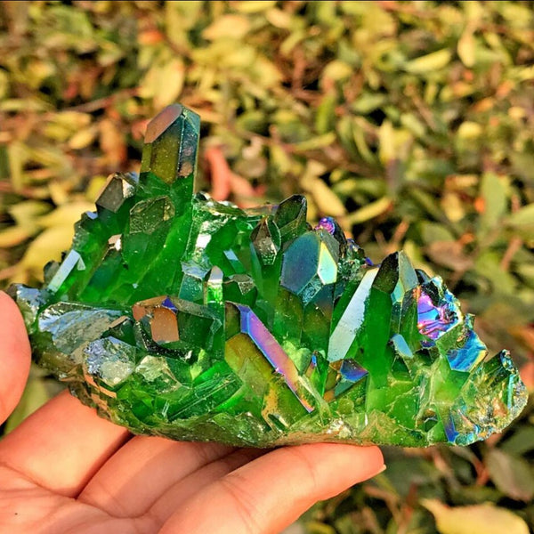 Green Angel Aura Crystal Cluster-ToShay.org