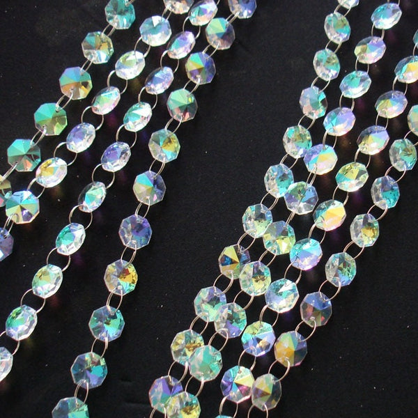 Clear Crystal AB Bead Chains-ToShay.org