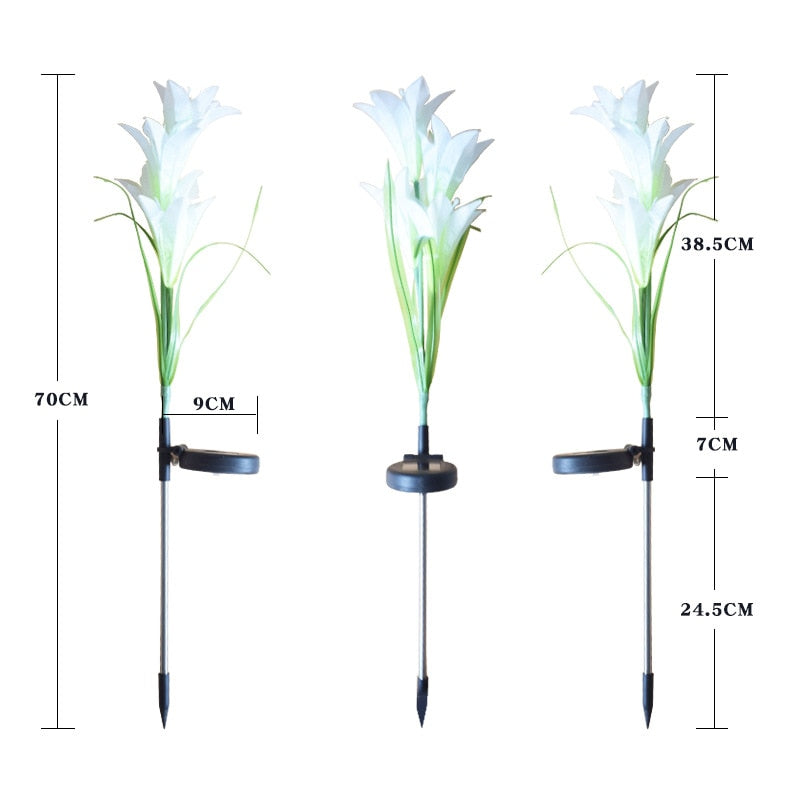 Solar Lily Flower Garden Lights-ToShay.org