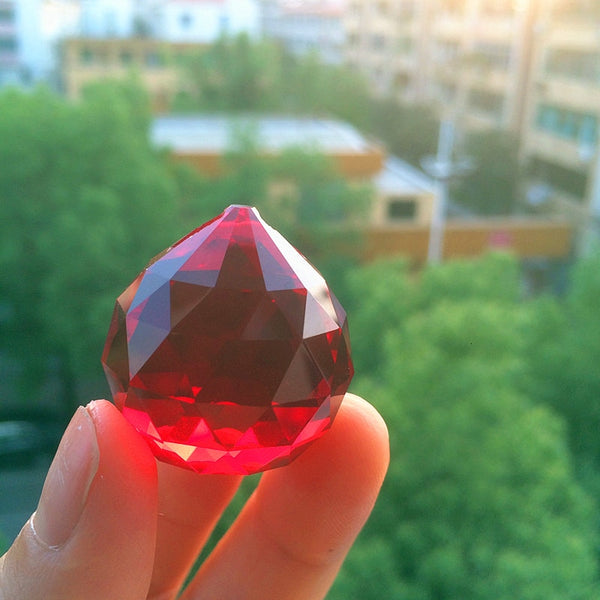 Red Crystal Faceted Balls-ToShay.org