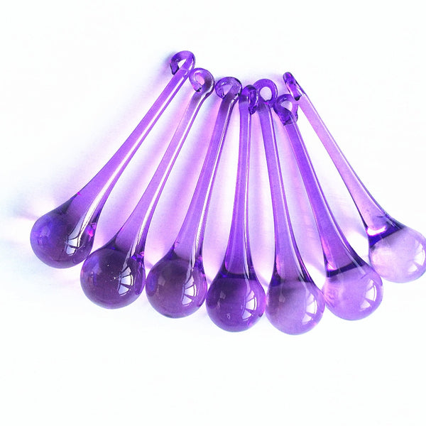 Purple Crystal Raindrop Beads-ToShay.org