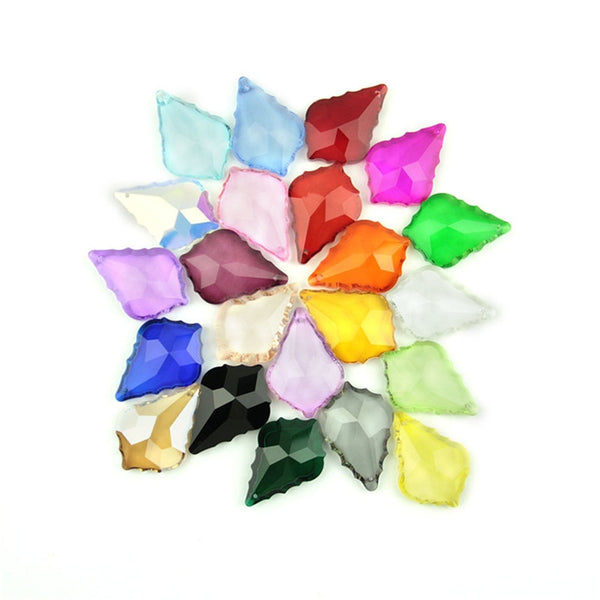 Mixed Crystal Maple Leaf Pendants-ToShay.org