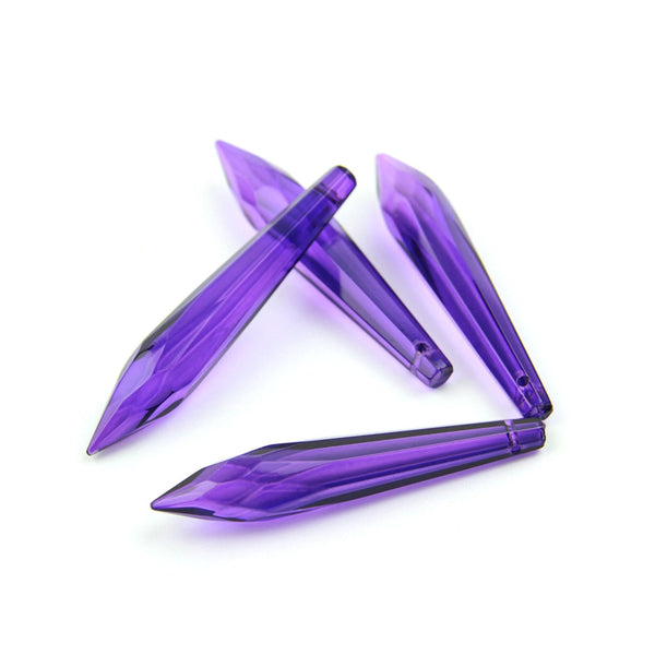 Purple Crystal Icicle Pendant-ToShay.org