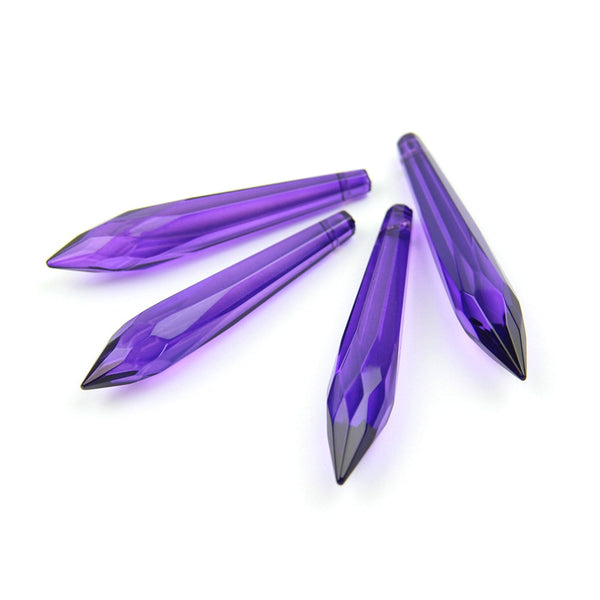 Purple Crystal Icicle Pendant-ToShay.org