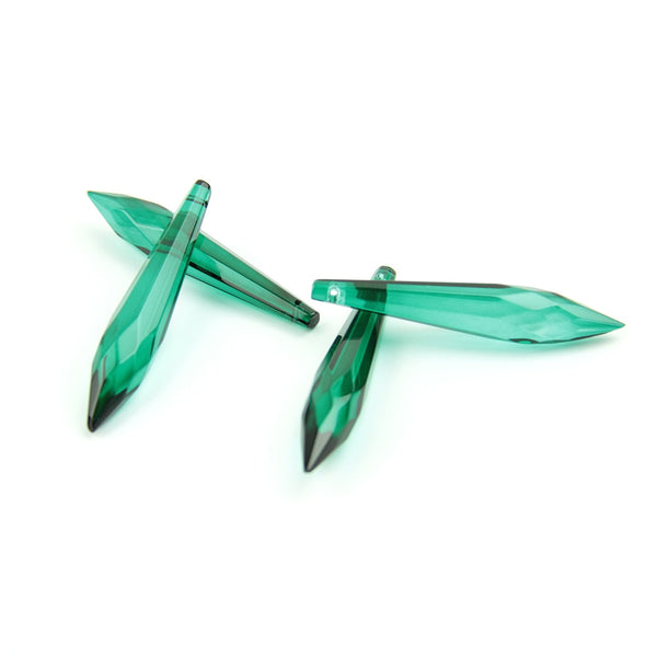 Green Crystal Icicle Pendants-ToShay.org
