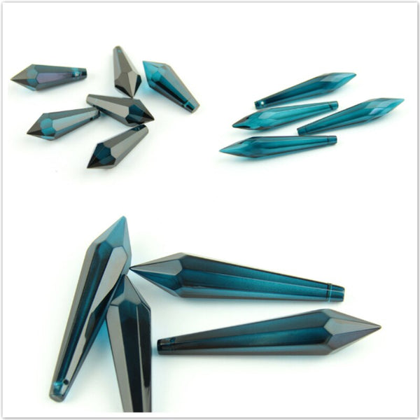 Blue Crystal Icicle Pendants-ToShay.org