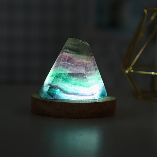 Blue Green Fluorite Crystal Lamp-ToShay.org