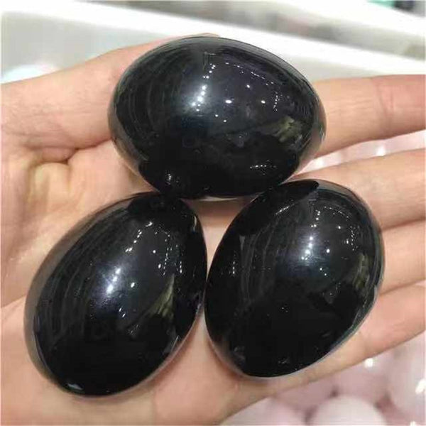 Black Obsidian Crystal Egg-ToShay.org