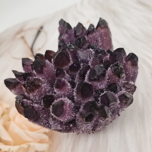 Purple Frosted Crystal Cluster-ToShay.org