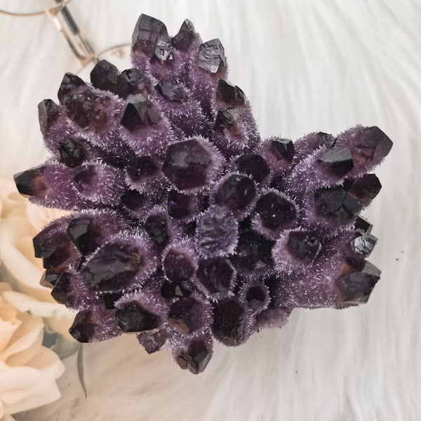 Purple Frosted Crystal Cluster-ToShay.org