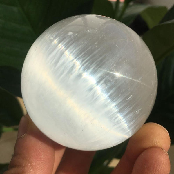 White Selenite Crystal Ball-ToShay.org
