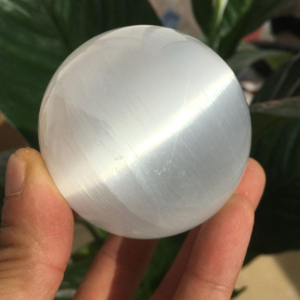 White Selenite Crystal Ball-ToShay.org