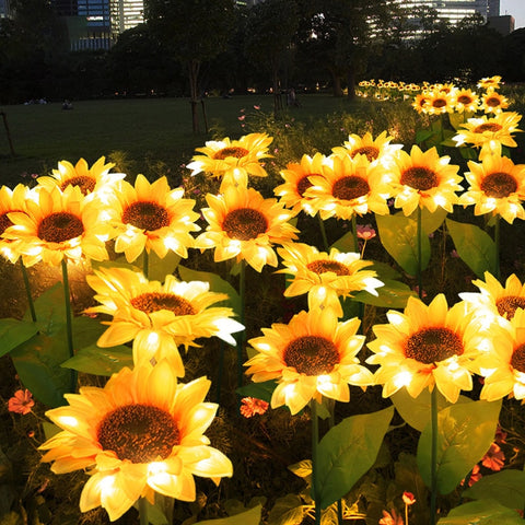 Solar Sunflower Garden Lights-ToShay.org