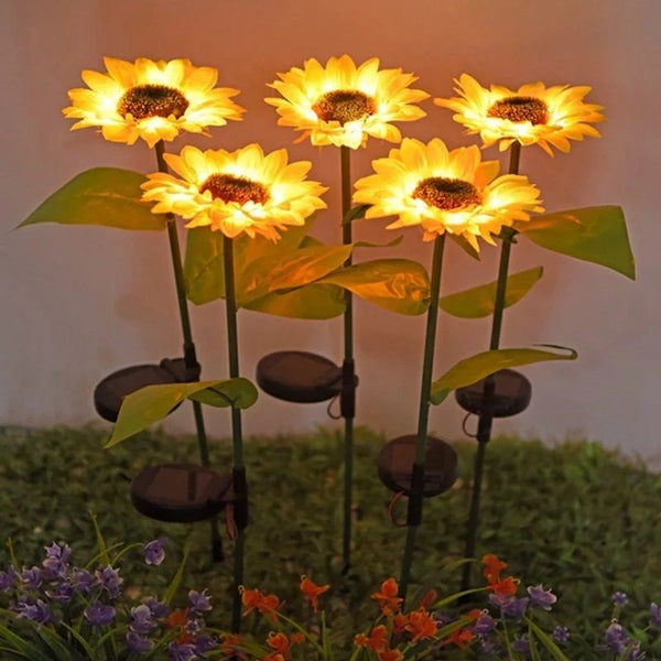 Solar Sunflower Garden Lights-ToShay.org