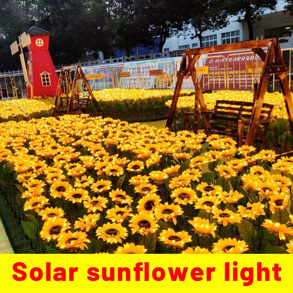 Solar Sunflower Garden Lights-ToShay.org