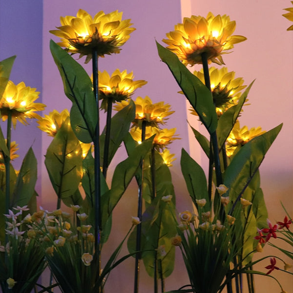Solar Sunflower Garden Lights-ToShay.org