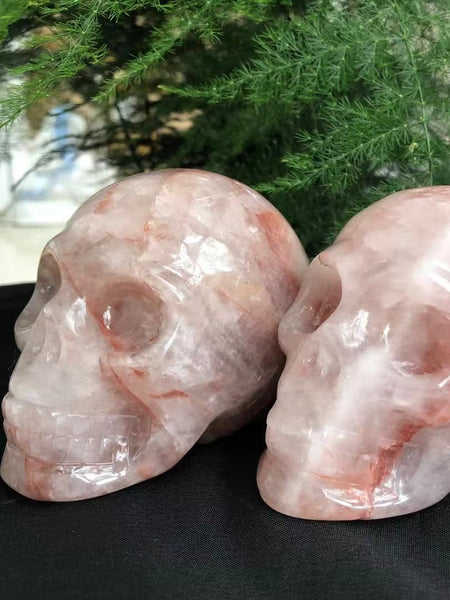Pink Fire Quartz Crystal Skull-ToShay.org