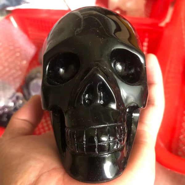 Black Obsidian Stone Skull-ToShay.org