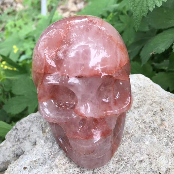 Red Fire Quartz Crystal Skull-ToShay.org