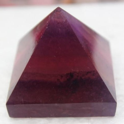 Purple Stripe Fluorite Pyramid-ToShay.org