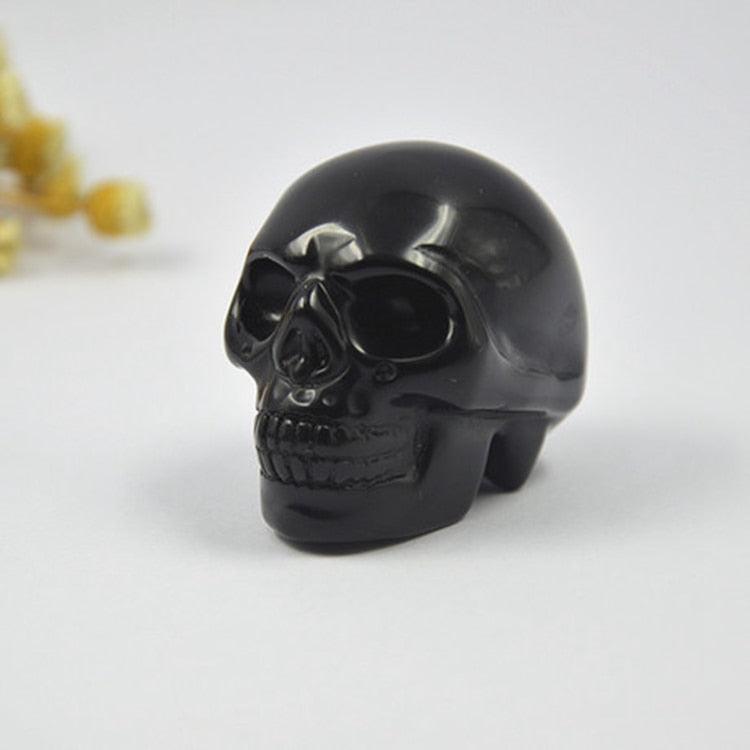 Black Obsidian Stone Skull-ToShay.org