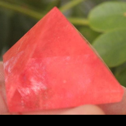 Red Smelting Quartz Crystal Pyramid-ToShay.org