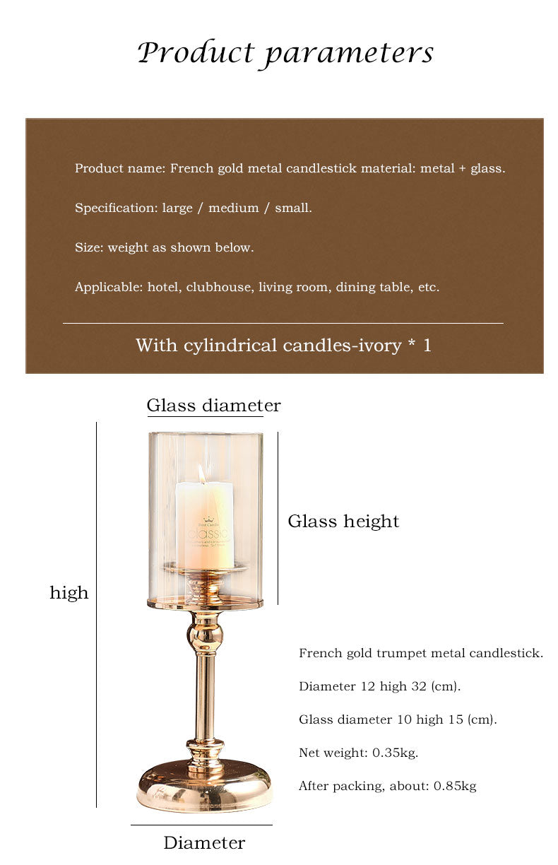 Gold Glass Candle Holders-ToShay.org