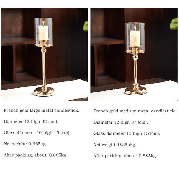 Gold Glass Candle Holders-ToShay.org